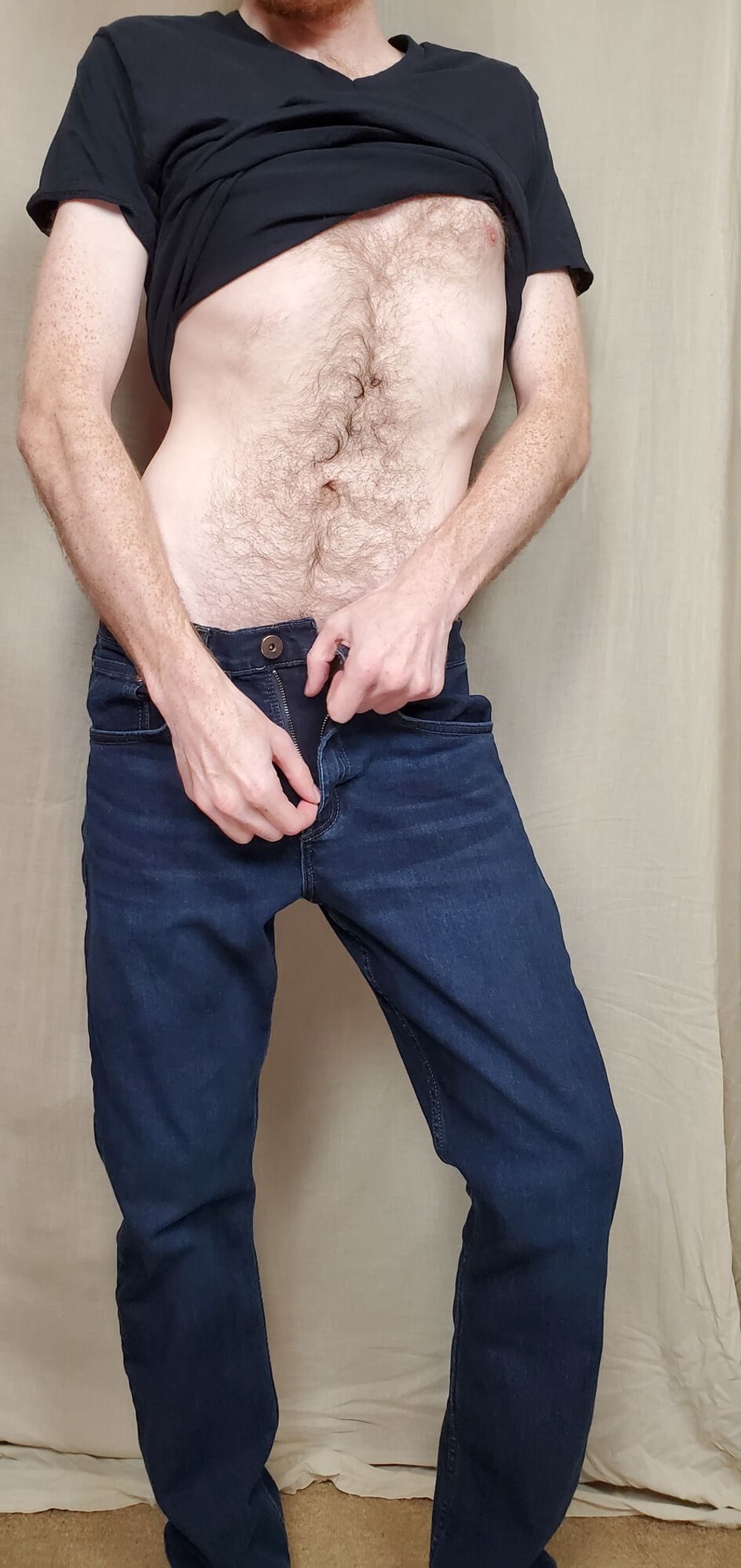 Me Teasing in Jeans and a G-String Going Nude With My Cock #13