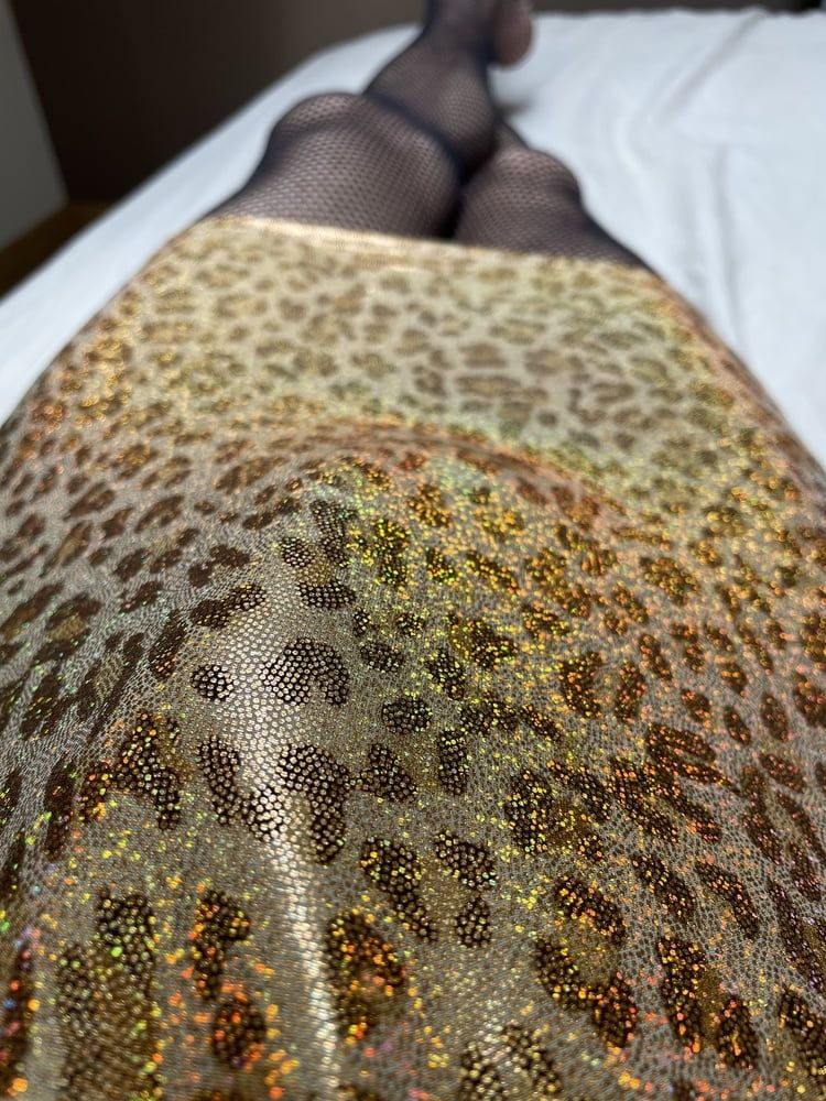 Shiny gold dress with stocking  #14