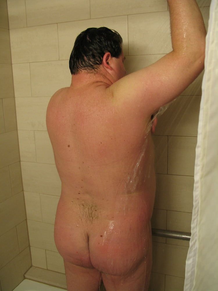 Chubby Guy in the Shower #4