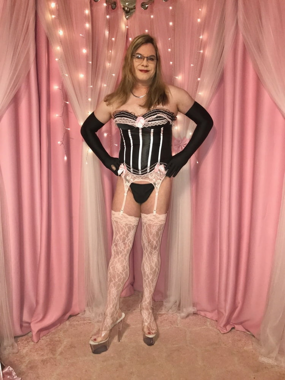 Joanie - Black and Pink Corset #20