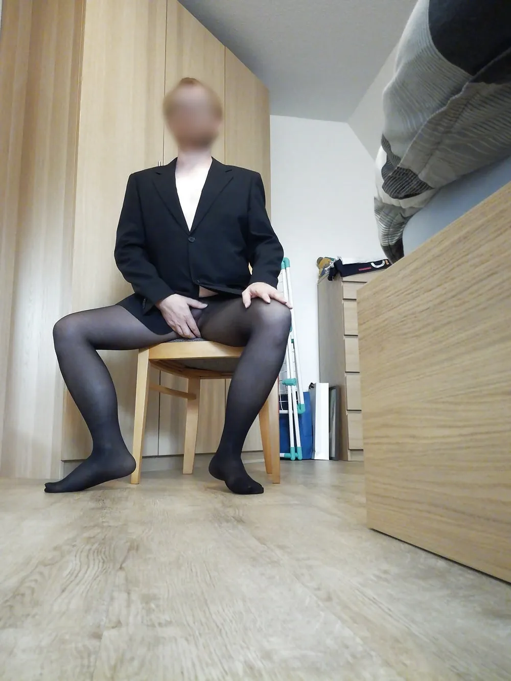 Wearing my black pantyhose again #34