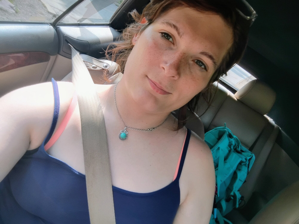 Orange bra and blue panties  #25