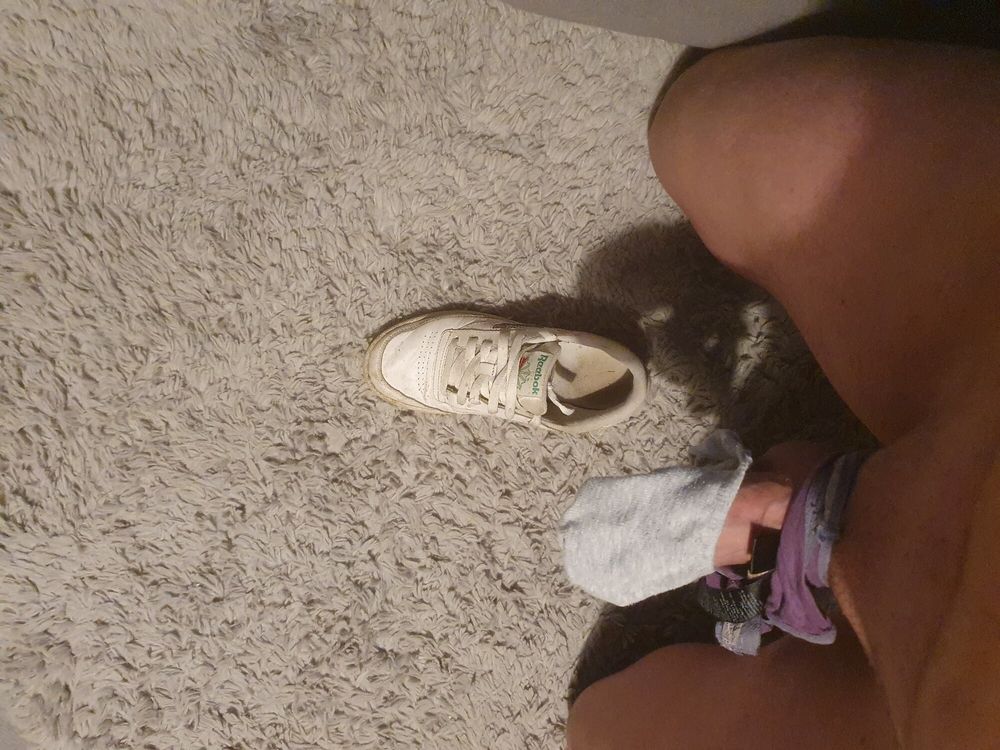 Enjoy her Panty, socks an sneakers #4