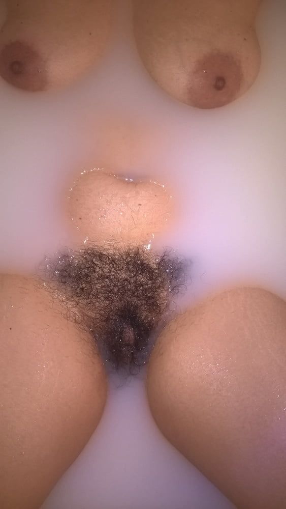 Hairy Wife In Milk Bath #7