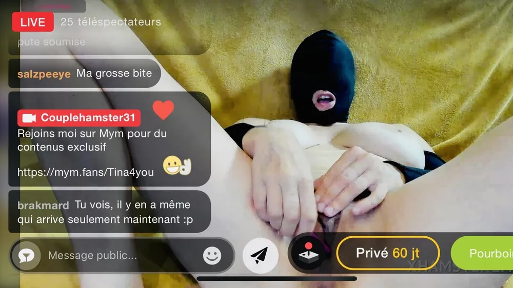 En salope offerte en cam sur le live commentaire et insulte #15