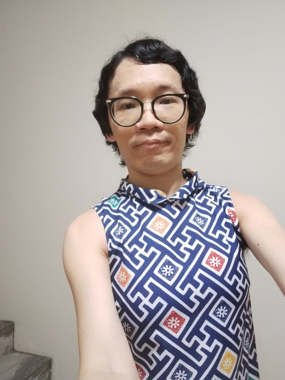 Secretly wearing office lady lingerie and dress. #6