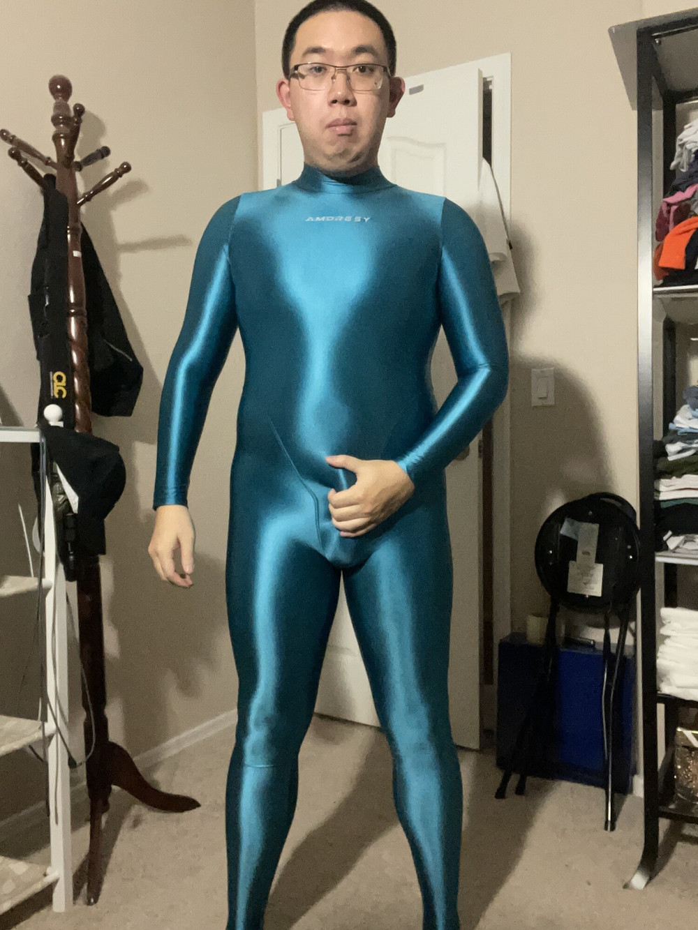 Coral Blue Amoresy Spandex Suit #8