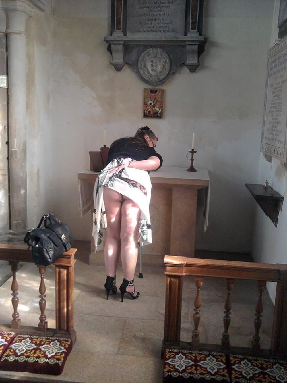 Milf Church Flashing and Sucking #23