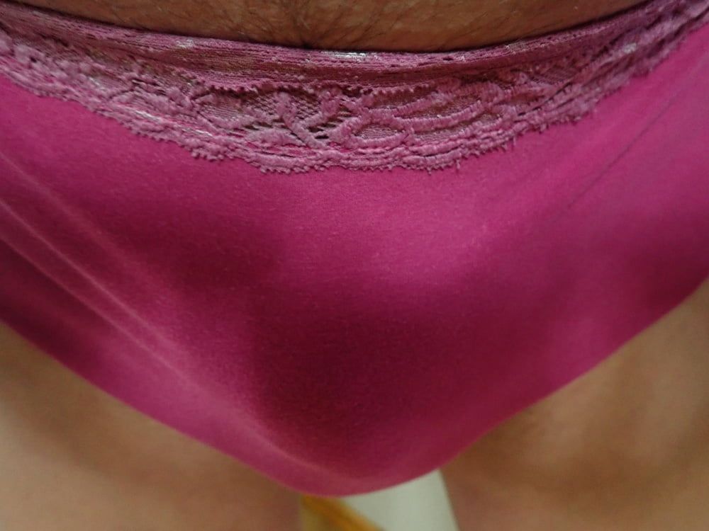 close up cock and me in my wifes panties #7