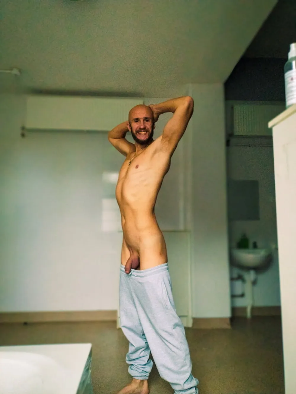 Skinny guy posing #8