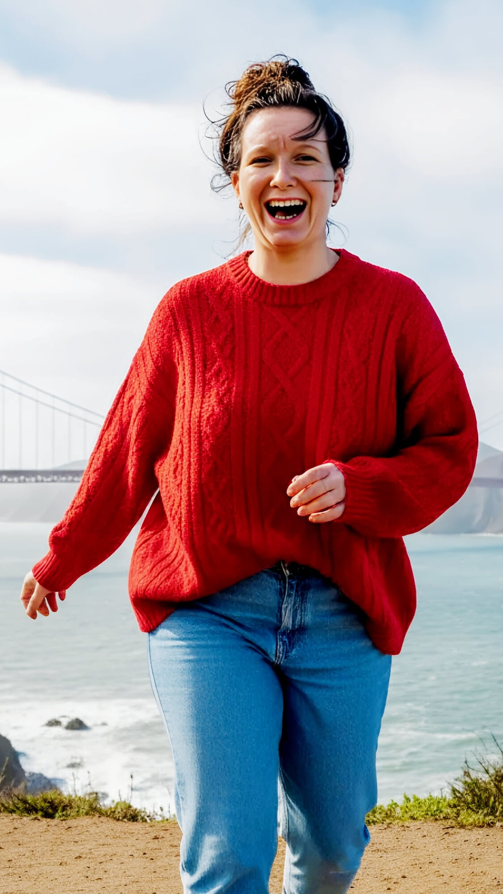 I wore my red sweater and was nude for my 61f soccer coach  #10