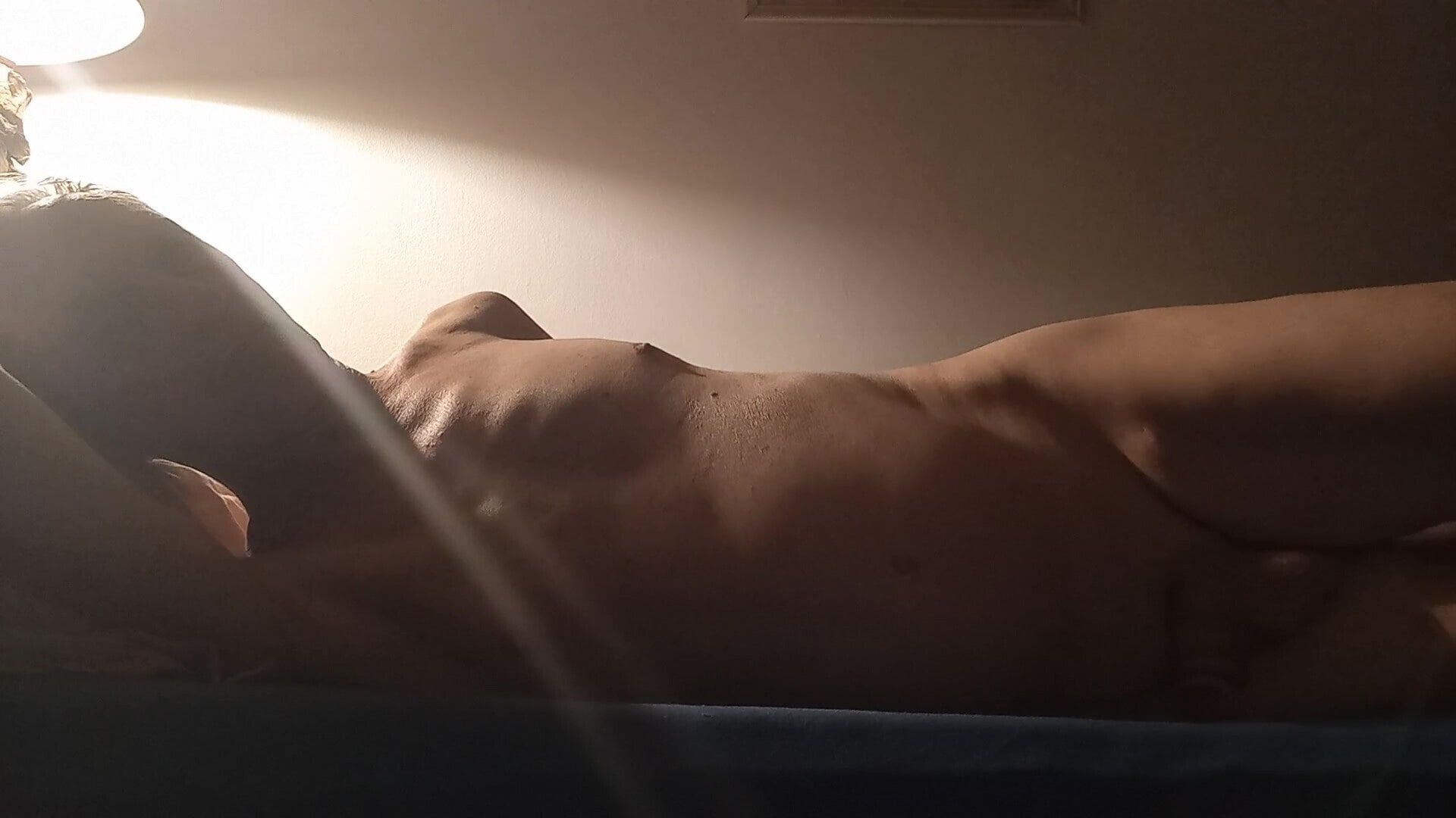 wanking and nude in bed