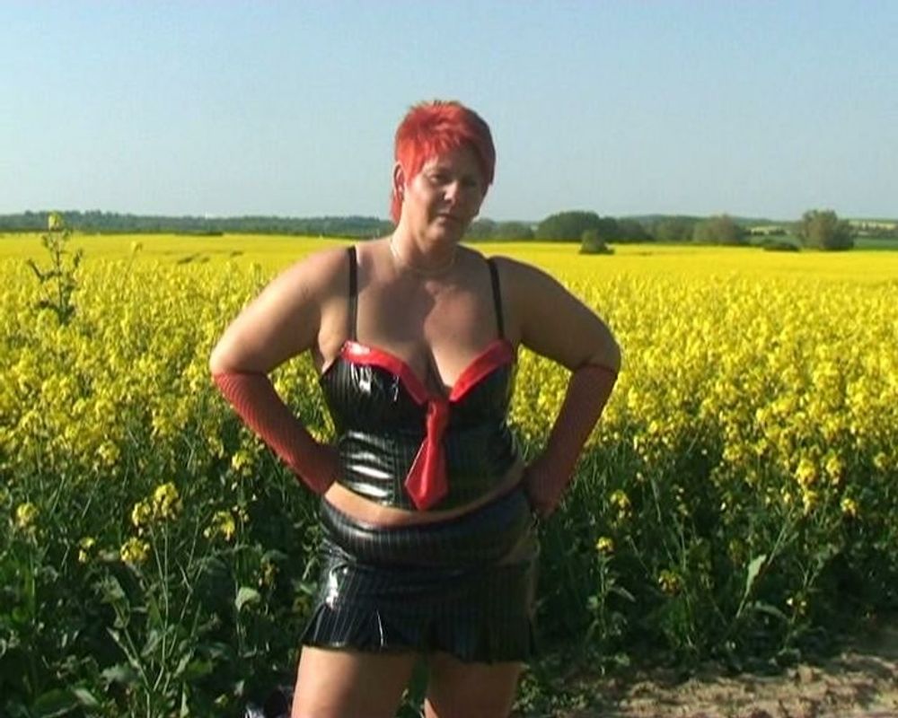 Outfit change in canola field #15