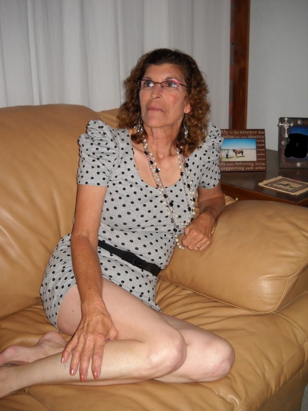 Mature Granny in Polkadot Dress #2