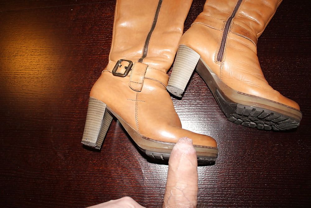 brown knee boots #7