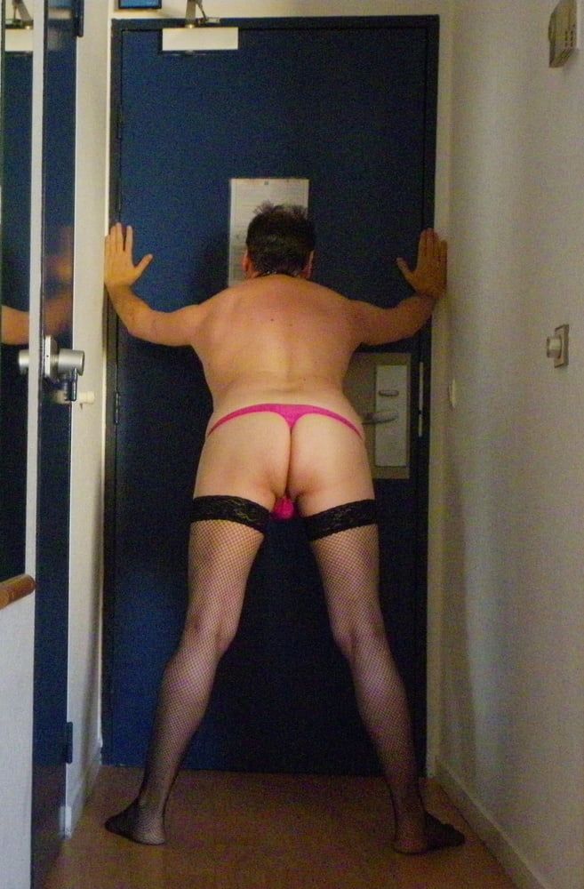 Fag in pink panties #13