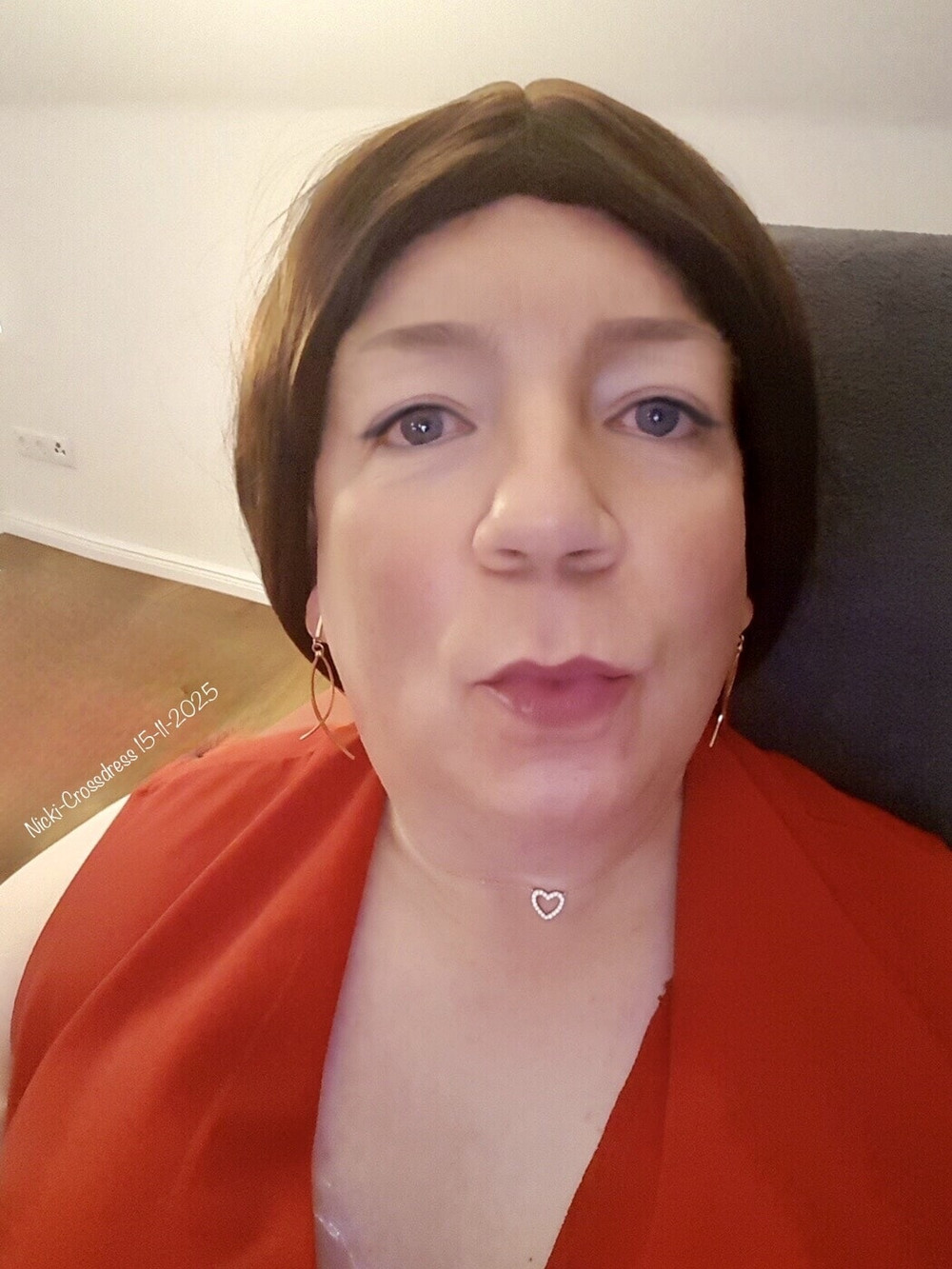 Nicki-Crossdress Lady in Red - Dress, Boots, Stockings  #3