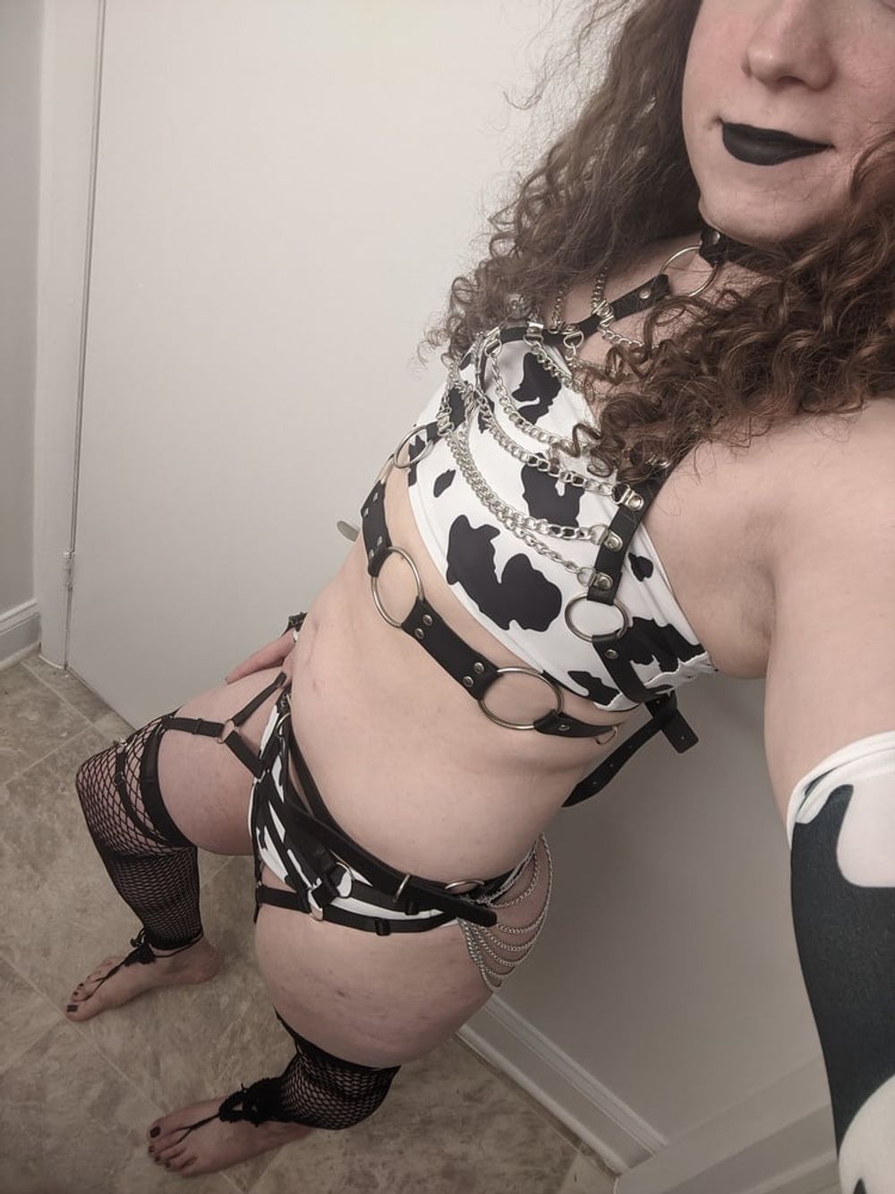 Goth Slut Cow Lingerie