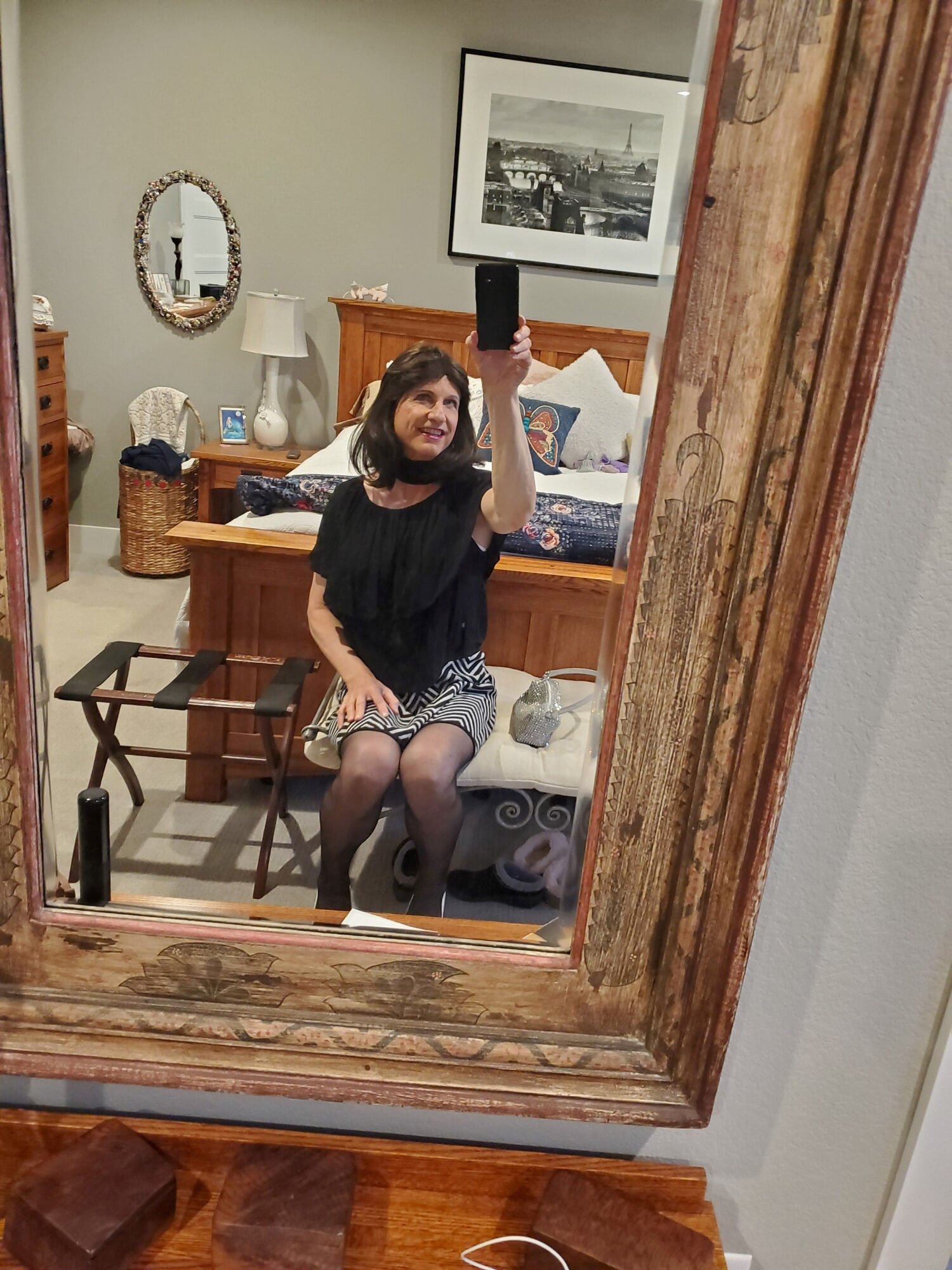 Black and White mini skirt #6