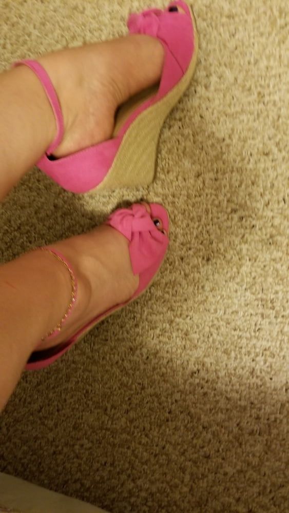 Playing in my shoe closet pretty feet heels flats milf  wife #4
