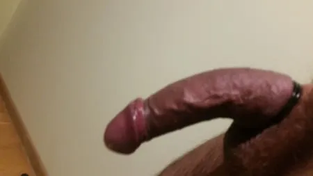 a ringed big dick ready to be used in a willing hole