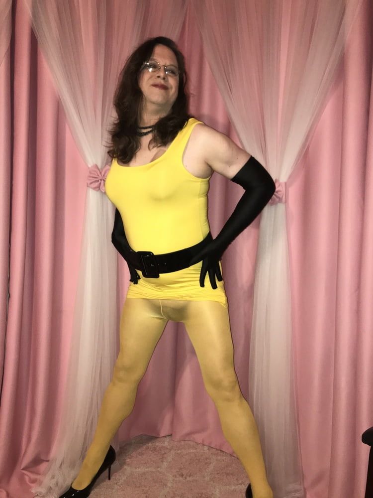 Joanie - Yellow Pencil Dress #12