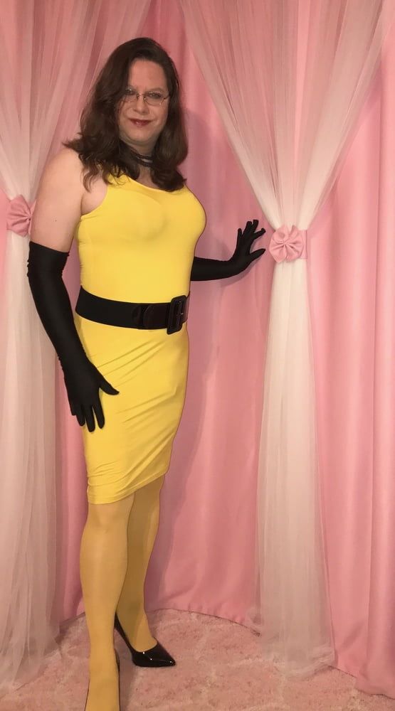 Joanie - Yellow Pencil Dress #13