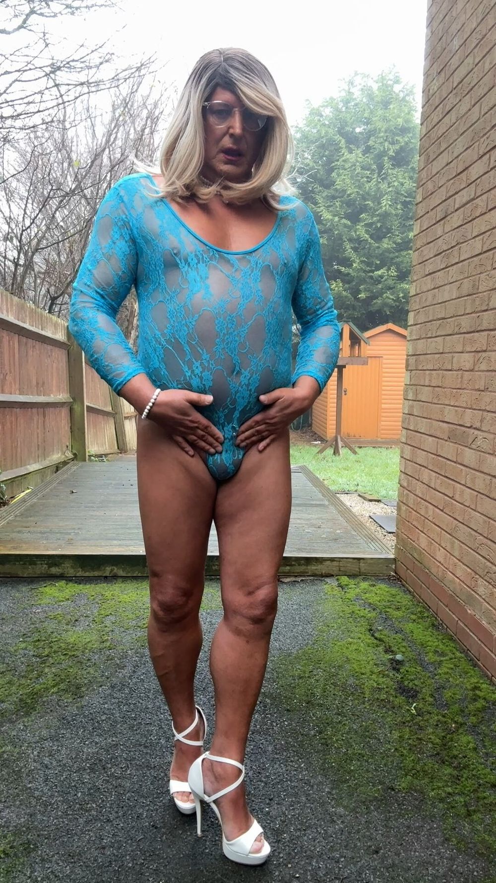 Sexy Crossdresser kellycd2022 in lace bodysuit  #6