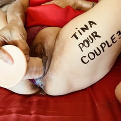 D?dicace Tina french slut creampie pussy fuck big dildo xl