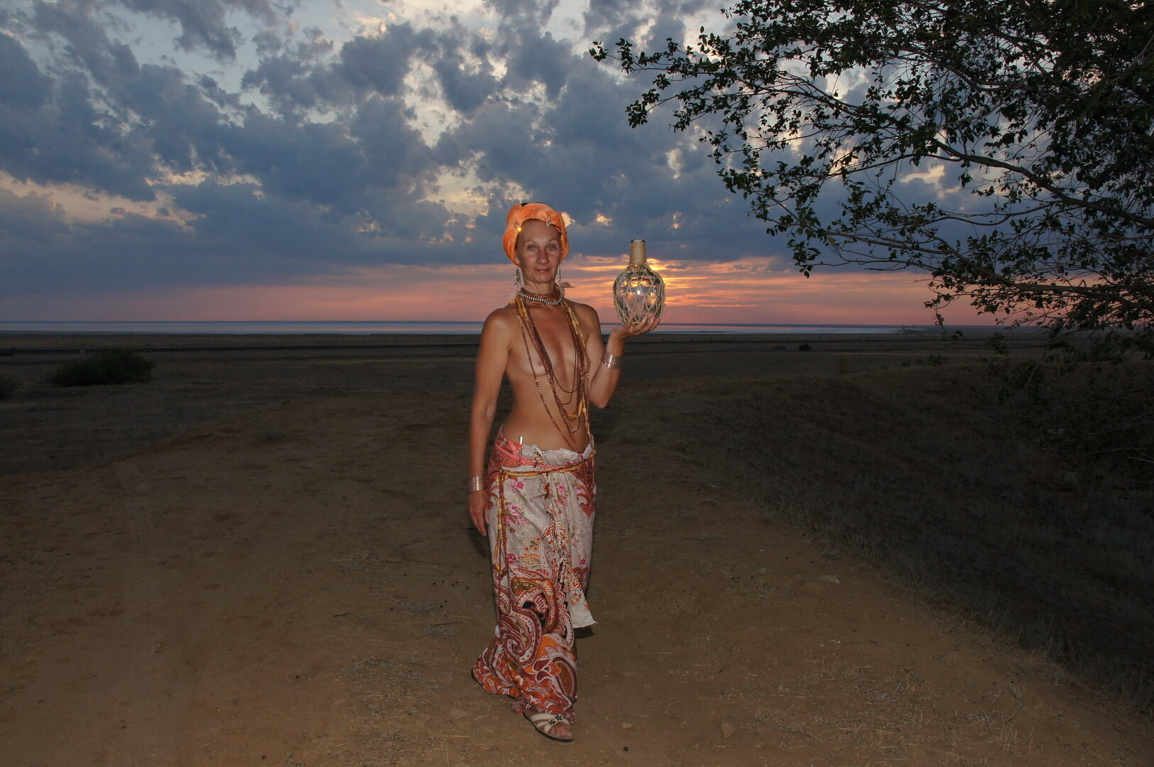 With a jug in the sunsetting sun #8