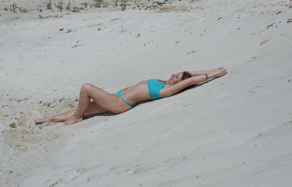 On White Sand in turquos bikini #55