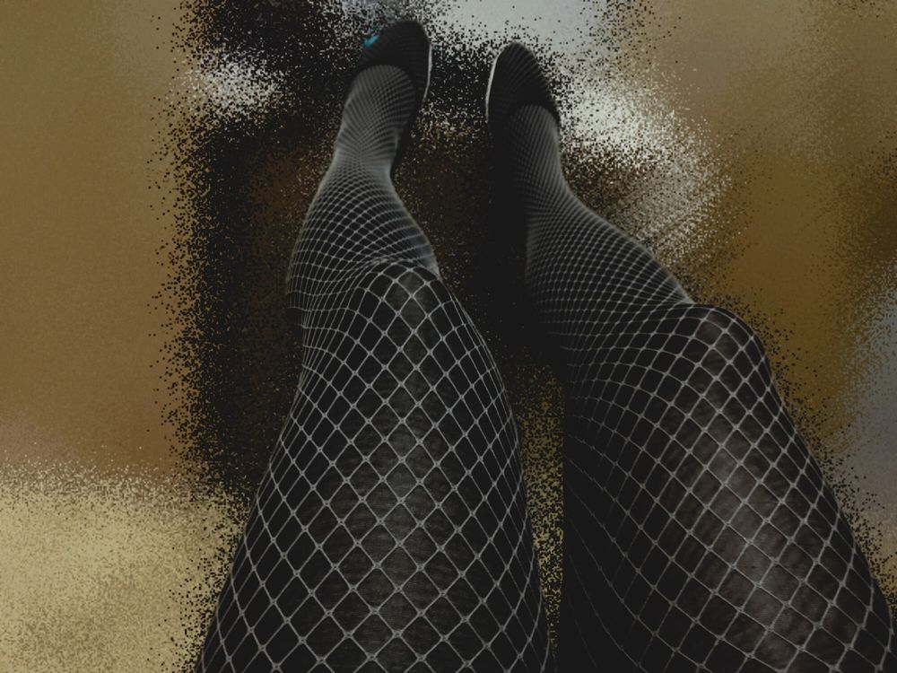 Black tights with mesh #5