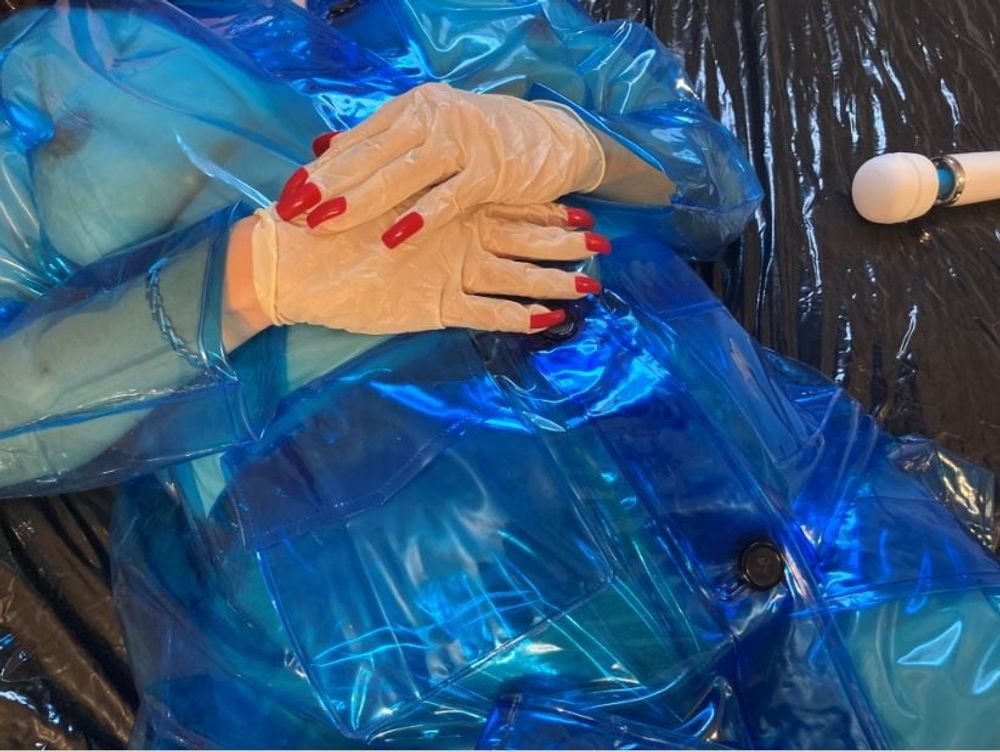 Blue Transparent PVC and Clear PVC Boots 2 #11