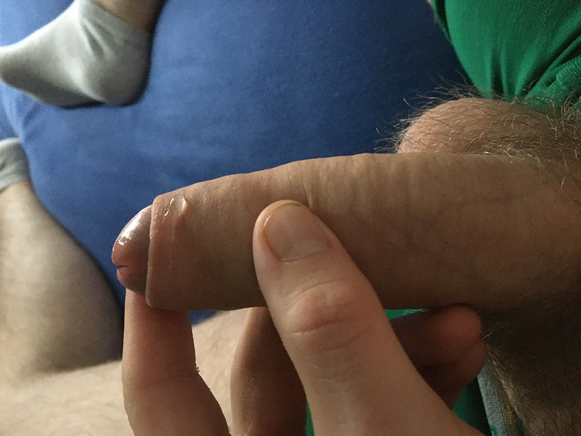 Hairy Dick And Balls Cockhead Foreskin Play With Pre- Cum #17