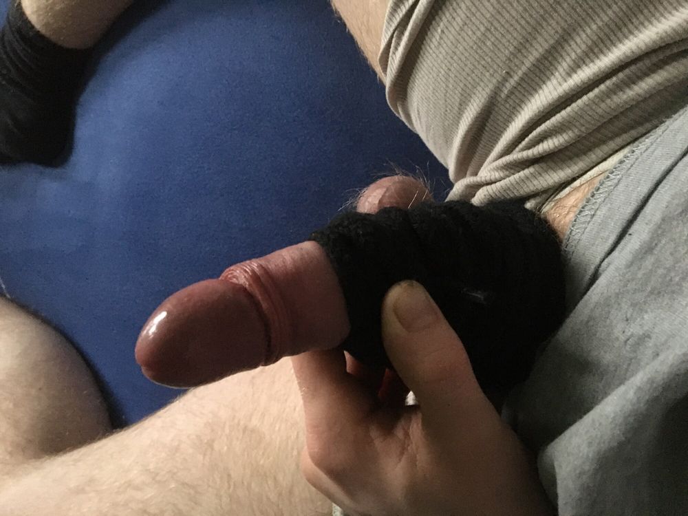 Hairy Cock And Balls Bound With Long Cord  #53