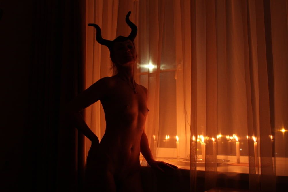 Naked Maleficent with Candles #14