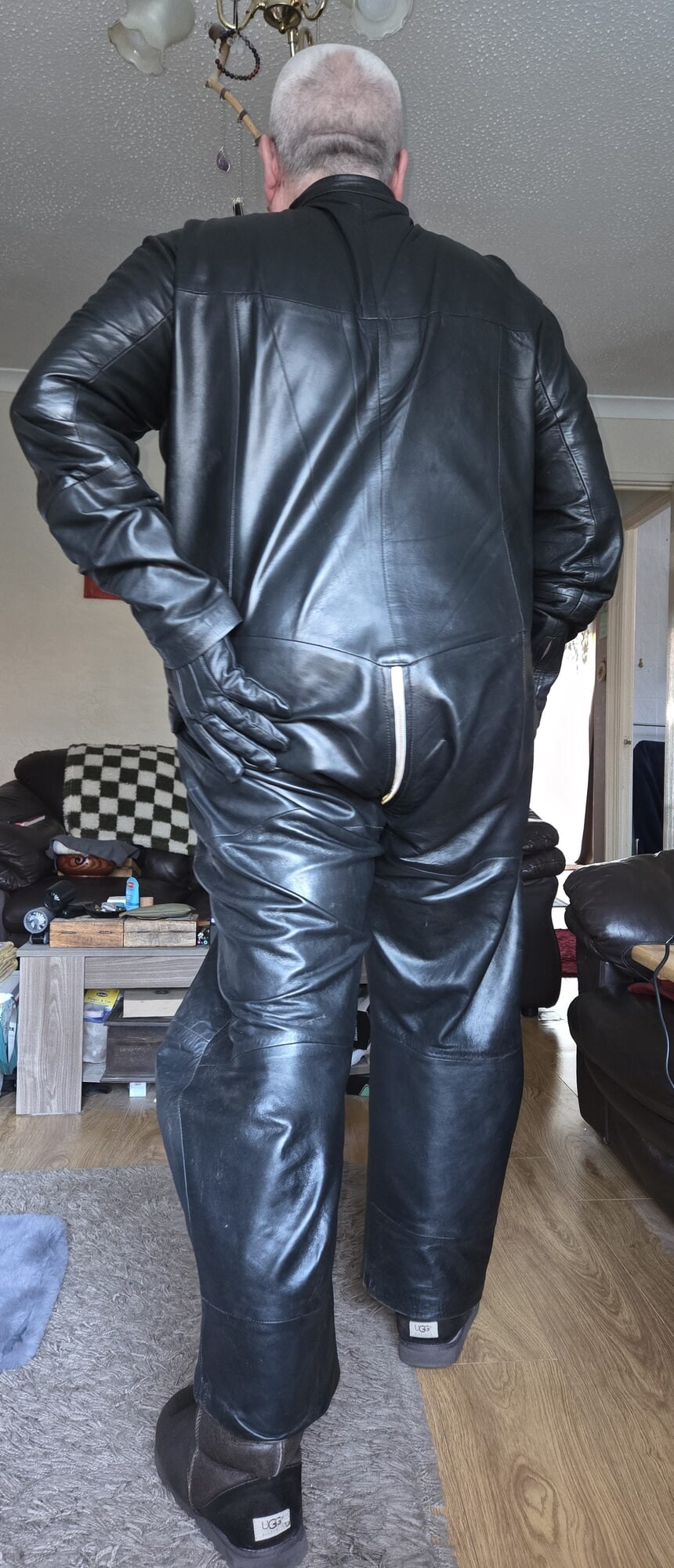 Lovely leather overalls #34