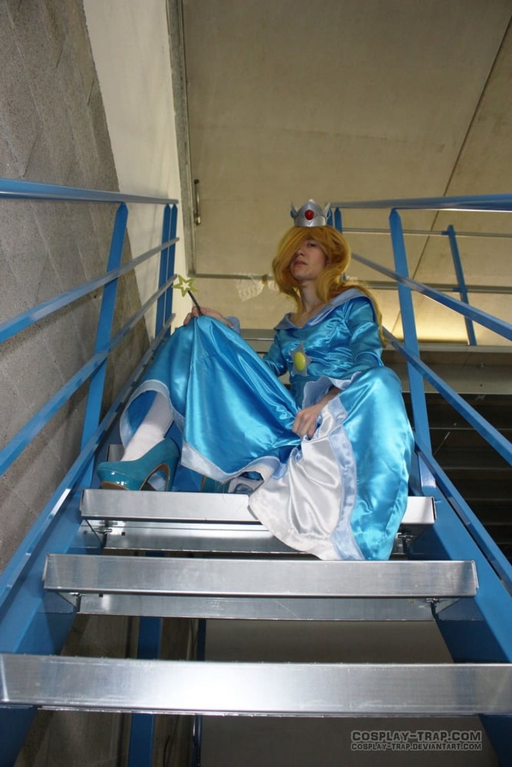 Crossdress cosplay Kinky Rosalina on the stairs #5