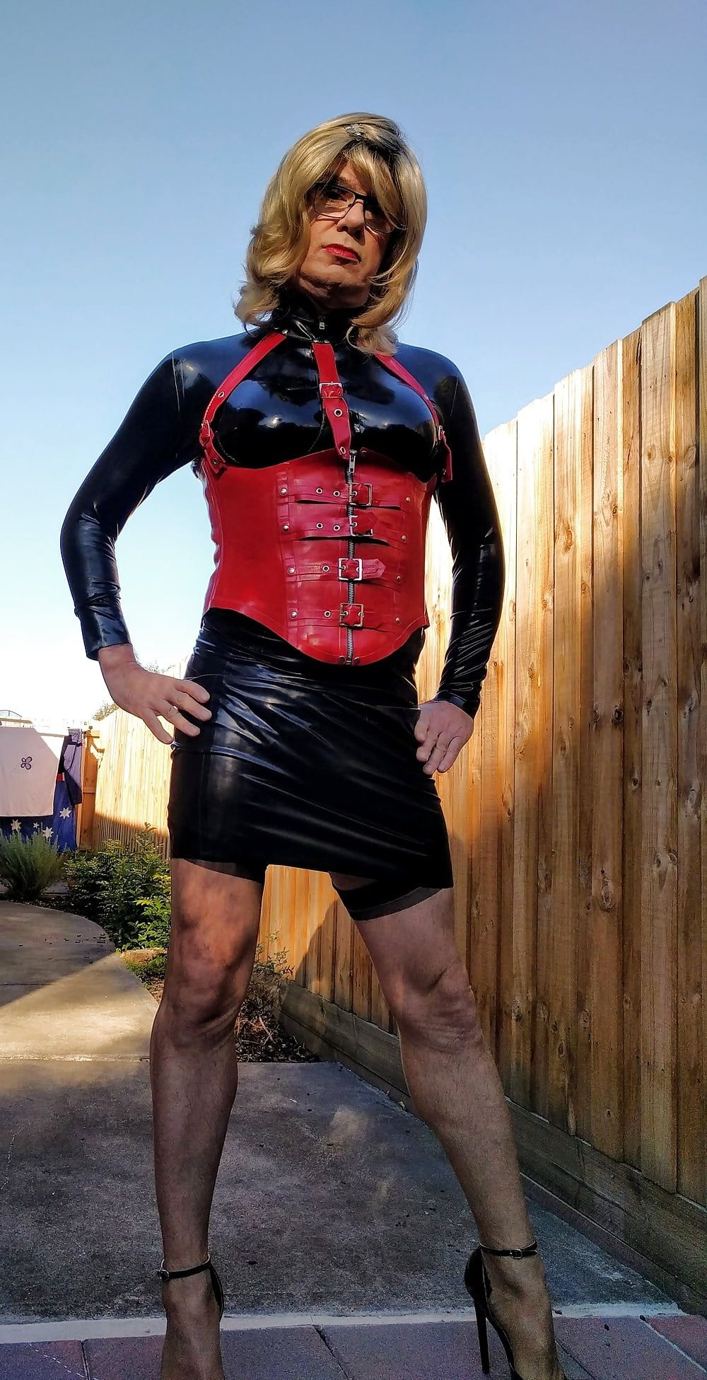 New latex skirt on a sunny Melbourne day #7