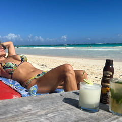 Hanging at the beach in Tulum,  Mexico