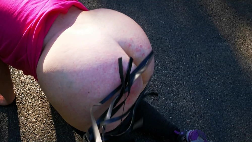Ass spanking in the middle of the road #6