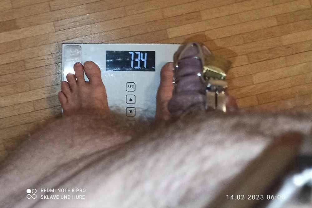 weighing, nipple torture and cagecheck of 14.02.2023 #4