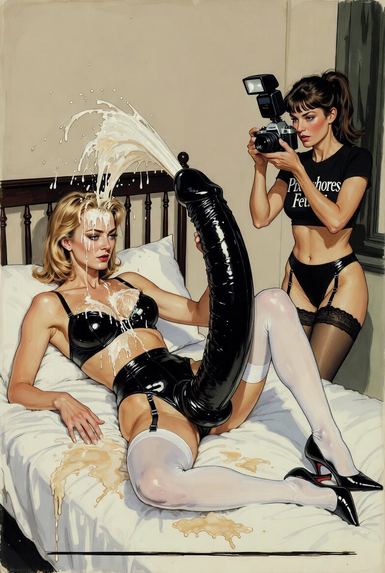 Pixwhores Experimental Enhanced: Sticky Latex & Dildo #19