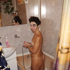 In Bathroom in color for Hair