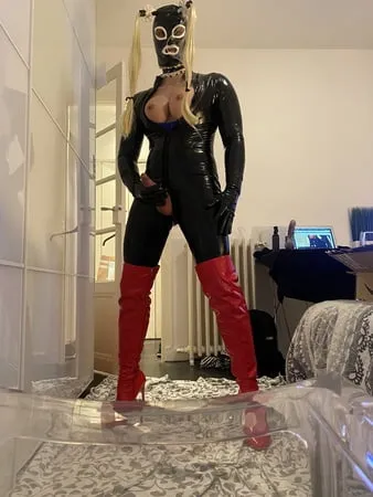 black catsuit         