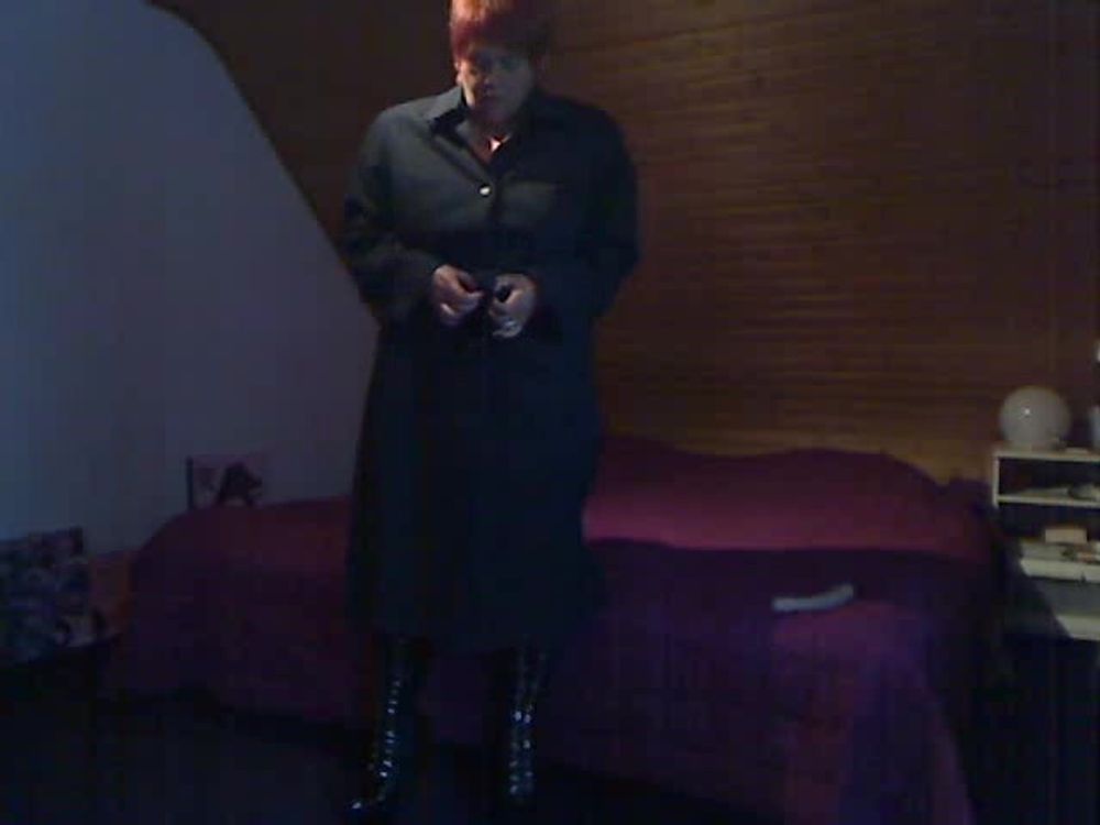 In long patent-leather boots ... #3