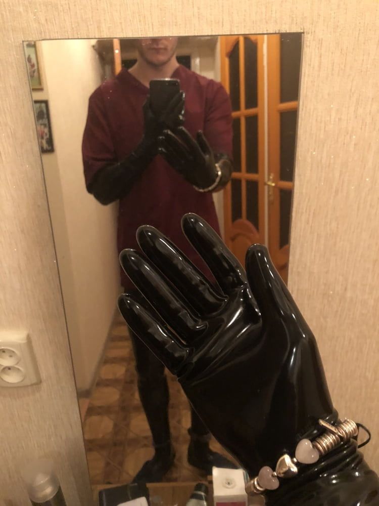 Long opera latex gloves + leggings  #4