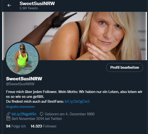 SweetSusiNRW auf Twitter - Follow me on Twitter
