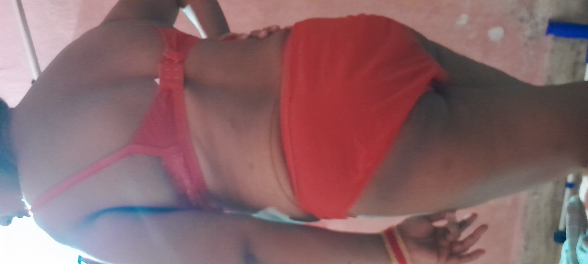 Red bra panty 