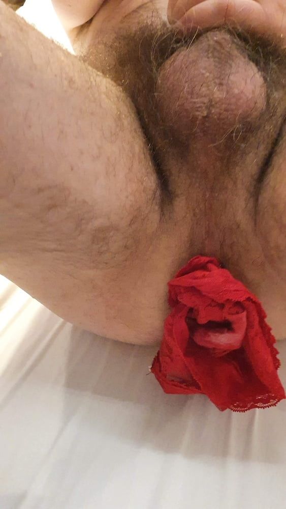 Cum on the red panties of my girlfriend  #10
